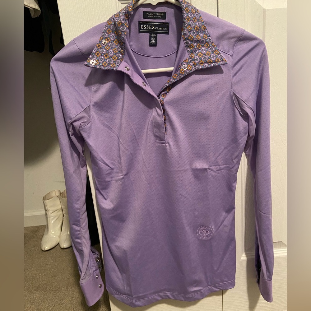 Essex classics lavender floral talent yarn show shirt XS